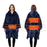 ZOLAA USB Carbon Fiber Heated Wearable Electric Blanket Hoodie