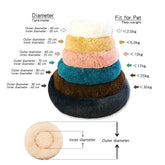 ZOLAA Round Shaped Super Soft Cat Bed Plush Dog House