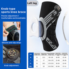 ZOLAA  Adjustable Knob Knee Brace with Spring Support