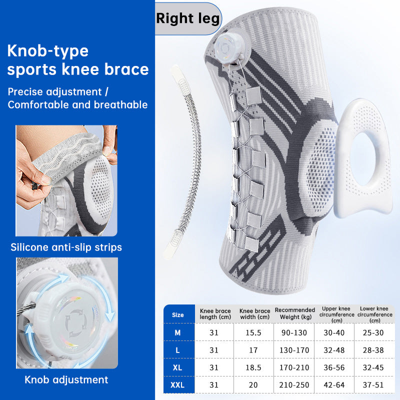 ZOLAA  Adjustable Knob Knee Brace with Spring Support