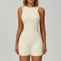 ZOLAA SculptLuxe Backless Fleece-Lined Sports Jumpsuit