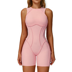 ZOLAA SculptLuxe Backless Fleece-Lined Sports Jumpsuit