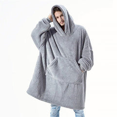 ZOLAA CozyNest Oversized Double-Sided Velvet Wearable Blanket Hoodie