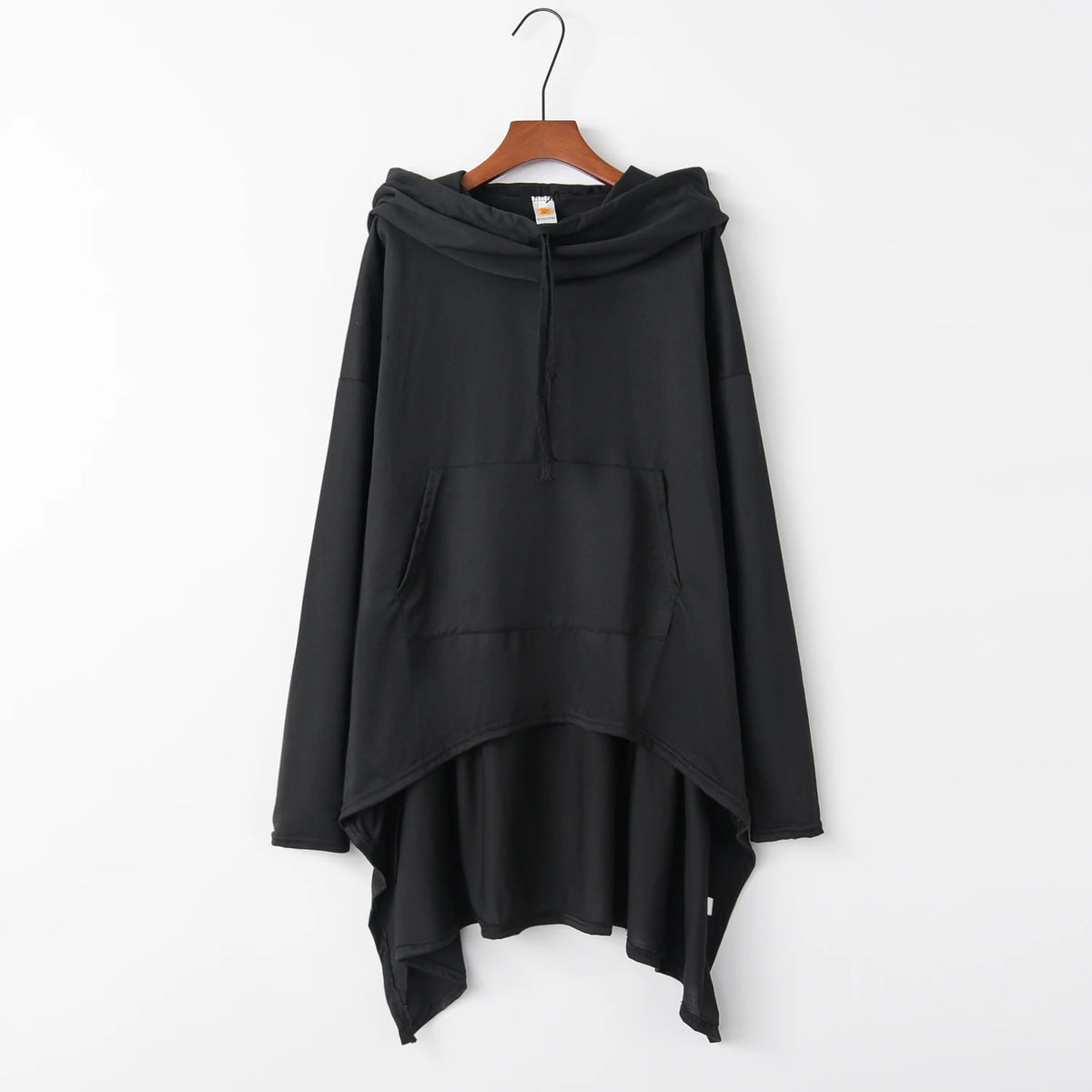 ZOLAA European and N Pure Color Long Hoodie