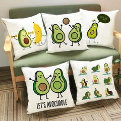 ZOLAA Funny Avocado Printed Pillowcase