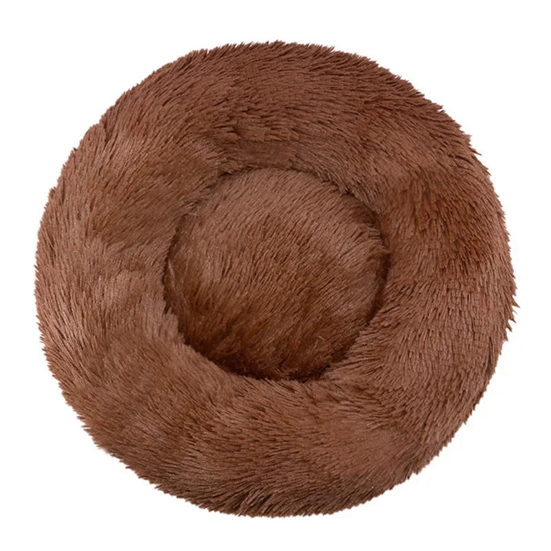 ZOLAA Round Shaped Super Soft Cat Bed Plush Dog House