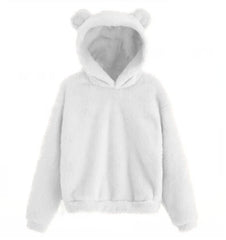 ZOLAA Women Long Sleeve Rabbit Ear Hood Sweatshirt