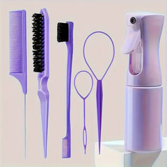 ZOLAA Hairdressing Spray Bottle with Hair Brush Set