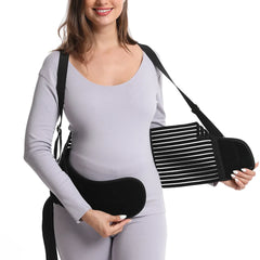 ZOLAA Adjustable Double Support Back Abdomen Brace Shoulder Strap