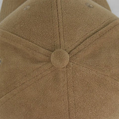 ZOLAA Solid Suede Retro Baseball Caps