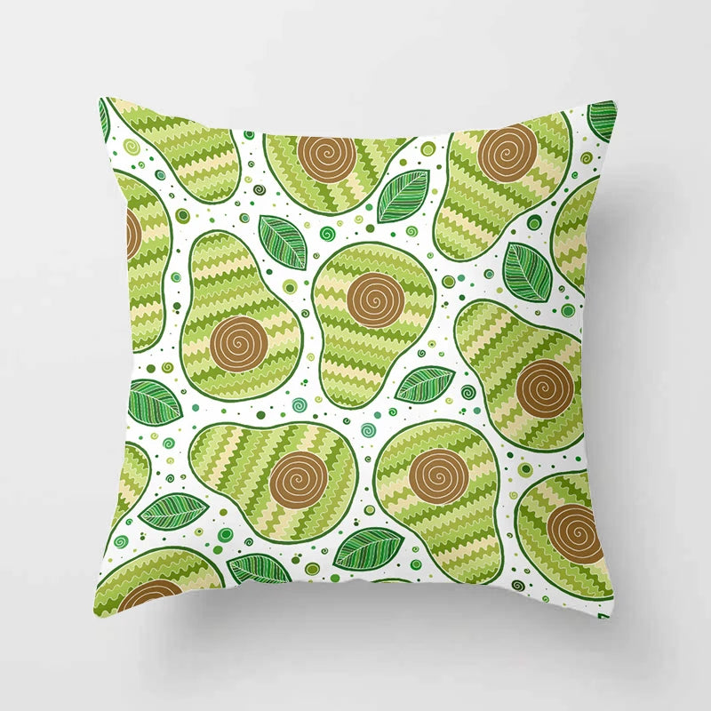 ZOLAA Premium Anthropomorphic Avocado Velvet-Soft Cushion Cover