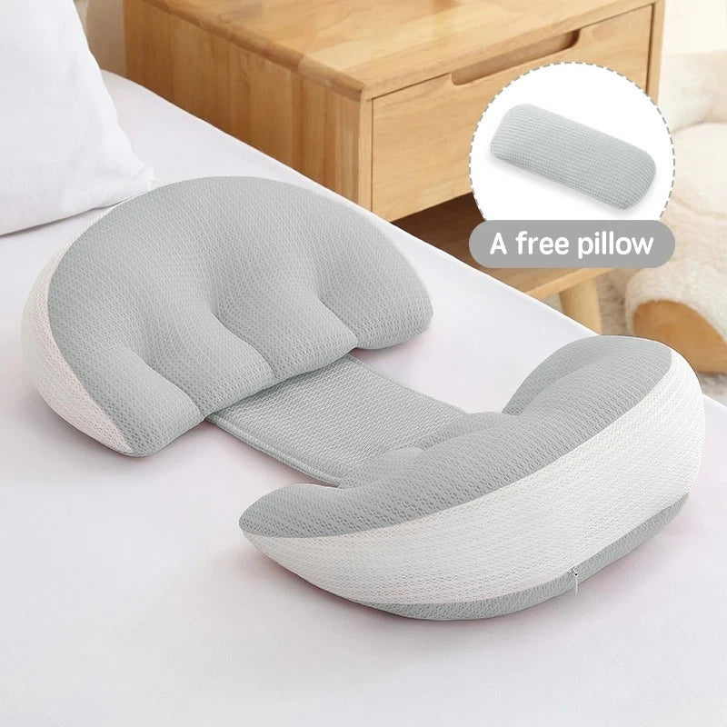 ZOLAA Auxiliary Pillow Cotton Waist Support Pillow for Pregnant Women