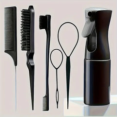 ZOLAA Hairdressing Spray Bottle with Hair Brush Set