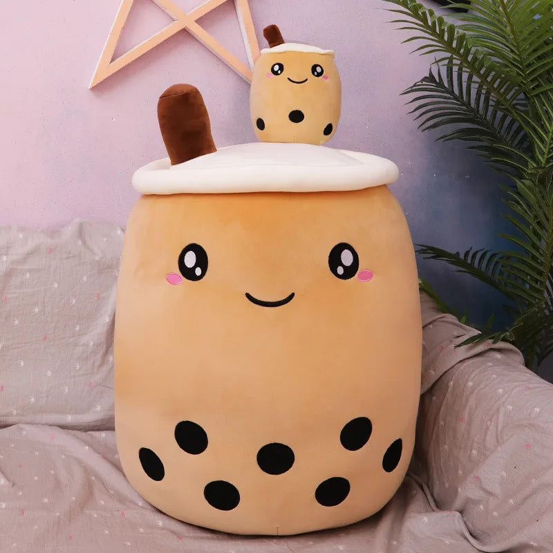 ZOLAA Jumbo 70cm Sweet Boba Milk Tea Ultra-Soft Plush Toy